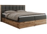 BOXBETT ALBERO 1 - 120/200 Dunkelgrau Kunstleder - H4