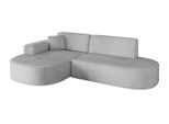 ECKSOFA Ottomane Links MARI-L1 - 243x171x79 cm Grau Cord