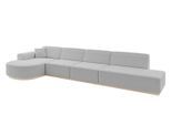 ECKSOFA Ottomane Links ARRIO-L3 - 413x171x83 cm Hellgrau