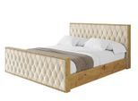 POLSTERBETT mit Bettkasten, Fußteil und Lattenrost, Boxbett ohne Matratze - ENZO5-Z 120x200 Beige