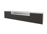 LOWBOARD NOA-2-W 200x40x41 cm - Weiß / Schwarz