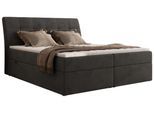 BOXBETT DAGOS 140/200 - Dunkelgrau Velvet - H4 - Topper Visco