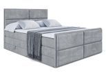 BOXSPRINGBETT AURA-Z KING - 120 x 200 - H3/H4 - Grau