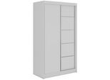 SCHWEBETÜRENSCHRANK mit Schubladen 120 - MACEDONIA - Weiß