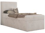 JUGENDBETT TILIO 90/200 - Beige Cord - H3 - Links Seite