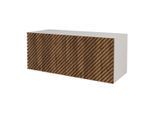 LOWBOARD ZENO-W 100x40x40 cm - Weiß / Schwarz
