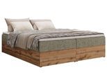 BOXBETT WOOD ZERO 200/200 - Grau Struktur - H3 - Topper Visco