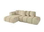 ECKSOFA Ottomane Links CLOUD-L-v1 280x185x90 Beige Velours