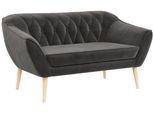 SOFA Pirs 2 Sitzer Velvet Grau