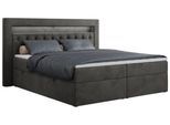 BOXBETT GOLD-6 LED 160/200 Dunkelgrau Velvet - H4