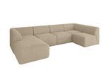 WOHNLANDSCHAFT Ottomane Links MOVO-L 345x180x78 cm Creme Tissu