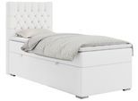 BOXBETT PERA 90/200 Weiß Kunstleder - H3 - Links Seite