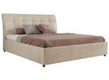 POLSTERBETT GALA CLASSIC 200/200 - Beige Velvet - Schaum-Matratze