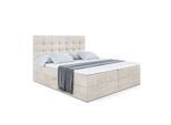 BOXBETT mit H4-Matratze und Lattenrost - BERO - 180x200 Ecru