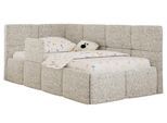 POLSTERBETT ARVO ALTA 90/200 - Beige Struktur - Ohne Matratze - Links