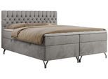 BOXBETT GRIMALDI 160/200 Hellgrau Velvet - H3