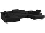 WOHNLANDSCHAFT GUSTAW U Schwarz Velvet