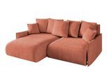 ECKSOFA Ottomane links ONESK-L -v1 216x177x72 Apricot Velours
