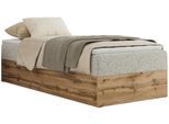 BOXBETT WOOD ZERO 90/200 - Hellgrau Struktur - H3 - Topper Visco