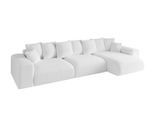 ECKSOFA Ottomane rechts ESKAR-L 364x176x84 Weiß Bouclé