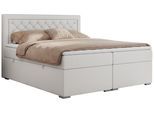 BOXBETT JASIR 140/200 - Weiß Kunstleder - H3