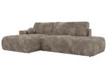 ECKSOFA TAREN L Hellbraun Cord - Links