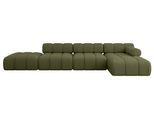 ECKSOFA modulares Sofa Lizur-L2 - 380x160x70 cm Grün Bouclé