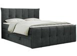 BOXSPRINGBETT PREMIUM 11 KING 200/200 Dunkelgrau Struktur - H3