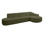 ECKSOFA Ottomane Rechts MARI-L2-v3 - 328x171x83 cm Grün Bouclé