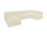 WOHNLANDSCHAFT Ottomane Links MOVO-L 345x180x78 cm Beige Cord