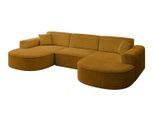 WOHNLANDSCHAFT MARI-U1 - 303x171x79 cm Senfgelb Cord