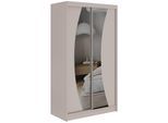 SCHWEBETÜRENSCHRANK mit Schubladen 120 - VERONA - Kaschmir mit Spiegel
