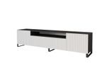 LOWBOARD KITO-S 200x53x41 cm - Schwarz / Weiß