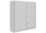 SCHWEBETÜRENSCHRANK 200 - MACEDONIA - Weiß
