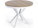 ESSTISCH Cloud runder ausziehbarer, Sonoma Eiche 90-170/90/76 cm