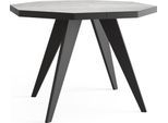 ESSTISCH Diamond Black achteckiger ausziehbarer, Grauer Beton 100-150/100/76 cm