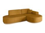 ECKSOFA Ottomane Rechts MARI-L1-v1 - 243x171x83 cm Senfgelb Cord