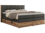 BOXSPRINGBETT ALBERO 1 KING 160/200 Dunkelgrau Kunstleder - H4