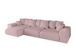 ECKSOFA Ottomane links ESKAR-L 364x176x84 Rosa Cord