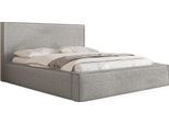 POLSTERBETT Terra mit Bettkasten, Grau Boucle 160x200 cm
