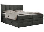 BOXSPRINGBETT PREMIUM 10 KING 140/200 Dunkelgrau Struktur - H4