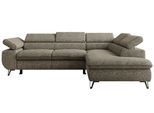 ECKSOFA PABLO L Grau Struktur - Rechts Seite