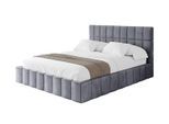 POLSTERBETT mit Bettkasten und Lattenrost, Boxbett ohne Matratze - AMEA 120x200 Dunkelgrau