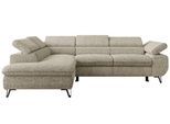 ECKSOFA PABLO L Beige Struktur - Links Seite