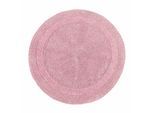 BADEMATTE 80 cm rund, 100% Baumwolle, wendbar