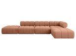 ECKSOFA modulares Sofa Kerru-L2 - 380x190x70 cm Apricot Velours