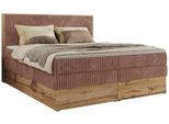 BOXBETT WOOD CLASSIC KING 180/200 - Rosa Cord - H3