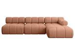 ECKSOFA modulares Sofa Razon-L2 - 285x160x70 cm Apricot Velours