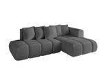 ECKSOFA Ottomane Rechts CLOUD-L-v1 280x185x90 Grau Bouclé