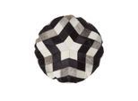 PATCHWORK-KISSEN Fell & Leder rund 40 cm – Stern
